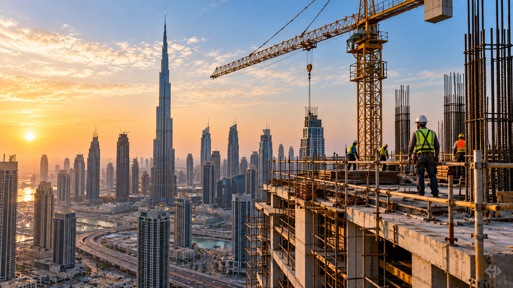 Al Aman site engineer overlooking a Dubai project
